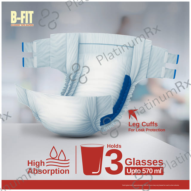 B Fit Economy Adult Diaper Medium 10s