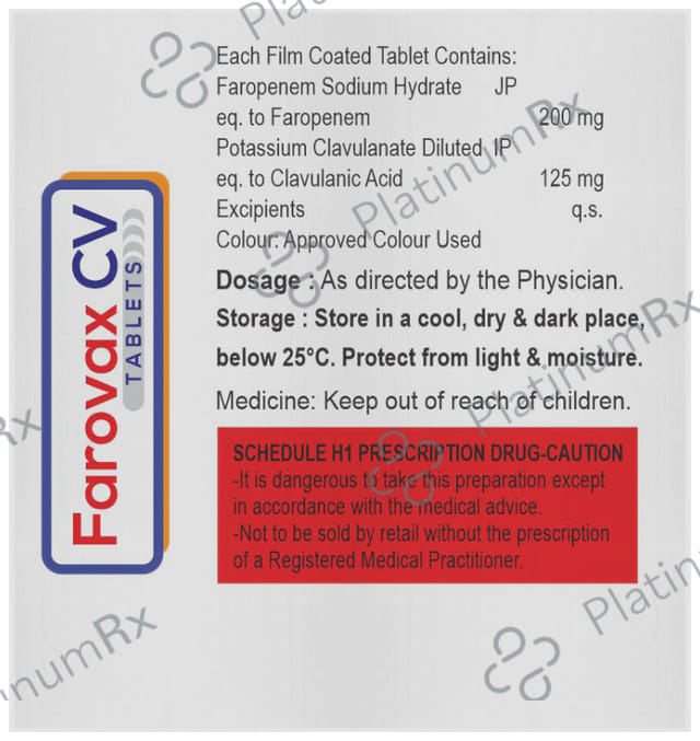 Farovax CV 200/125mg Tablet 6s