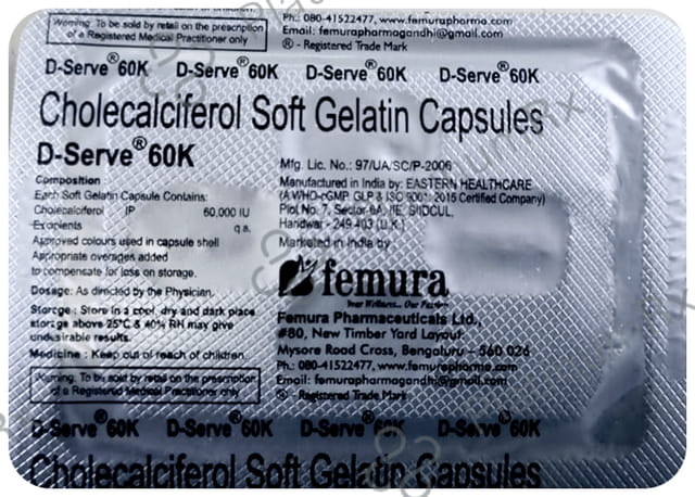 D Serve 60k IU Capsule 4s