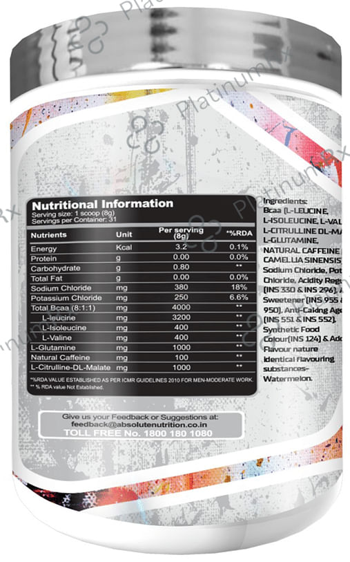 Knockout Drift Platinum BCAAS 8:1:1 Watermelon with Free Shaker