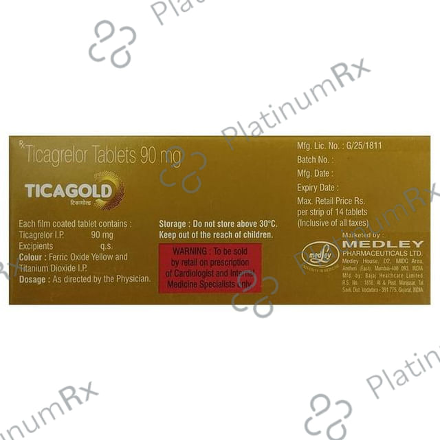 Ticagold 90mg Tablet 14s
