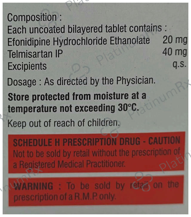 Efnocar T 20/40mg Tablet 10s