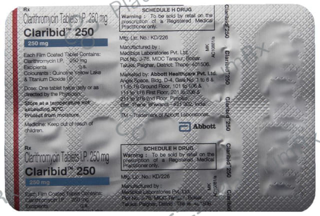 Claribid 250mg Tablet 10s