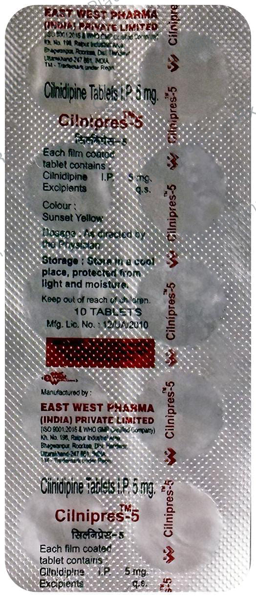 Cilnipres 5mg Tablet 10s