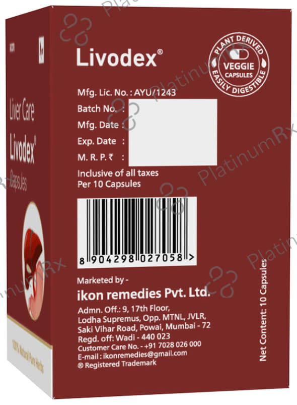 Livodex Liver Care Capsule (10 Each) 1 Bottle