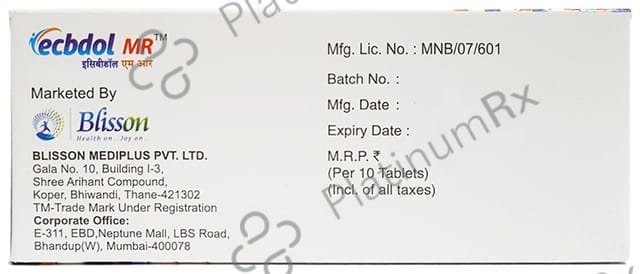 Ecbdol MR Tablet 10s