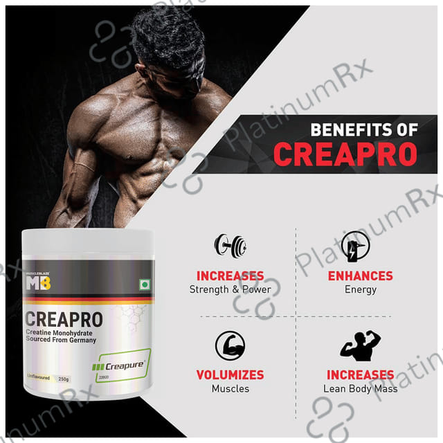 MuscleBlaze Creapro Creatine - With Creapure for Lean Muscles, Energy & Strength -