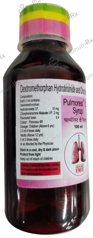 Pulmorest D Syrup Sugar Free