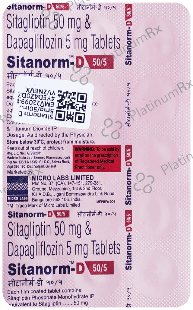 Sitanorm D 5mg/50mg Tablet
