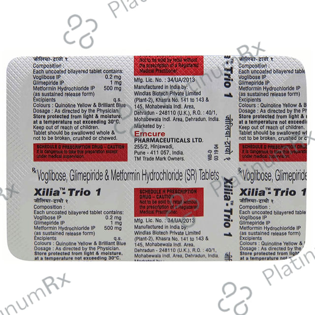Xilia Trio 1 1/500/0.2mg Tablet SR 10s
