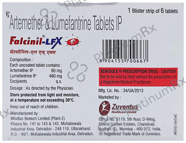 Falcinil Lfx 80/480mg Tablet 6s
