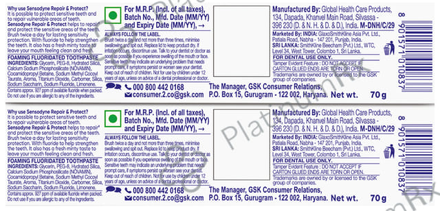 Sensodyne Repair & Protect Toothpaste 70gm