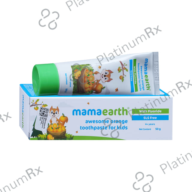 Mamaearth for Kids Awesome Orange 4+ years Toothpaste 50gm