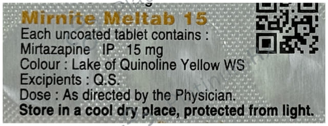 Mirnite Meltab 15mg Tablet DT