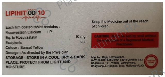 Lipihit OD 10mg Tablet 10s