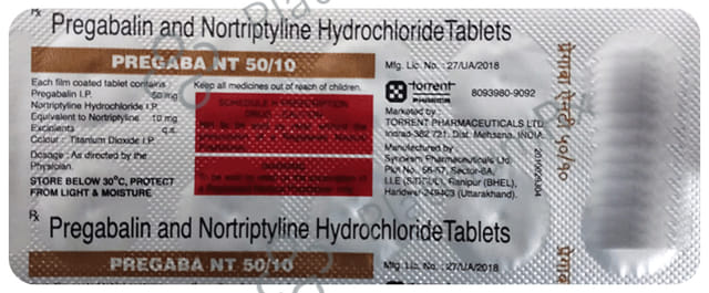 Pregaba NT 50/10mg Tablet 10s