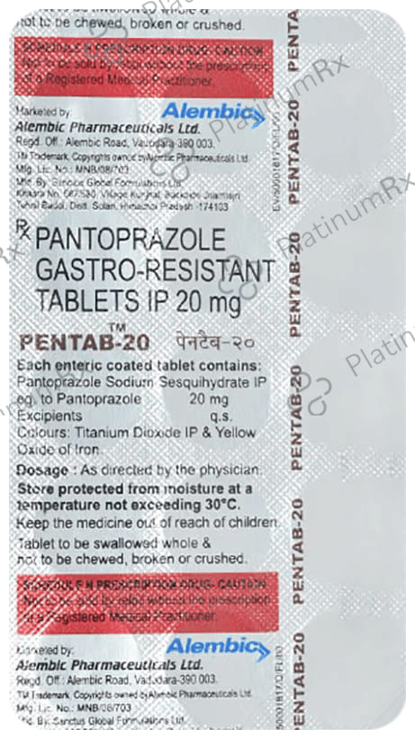 Pentab 20mg Tablet 15s