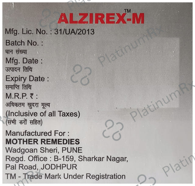 Alzirex M 5/10mg Tablet 10s