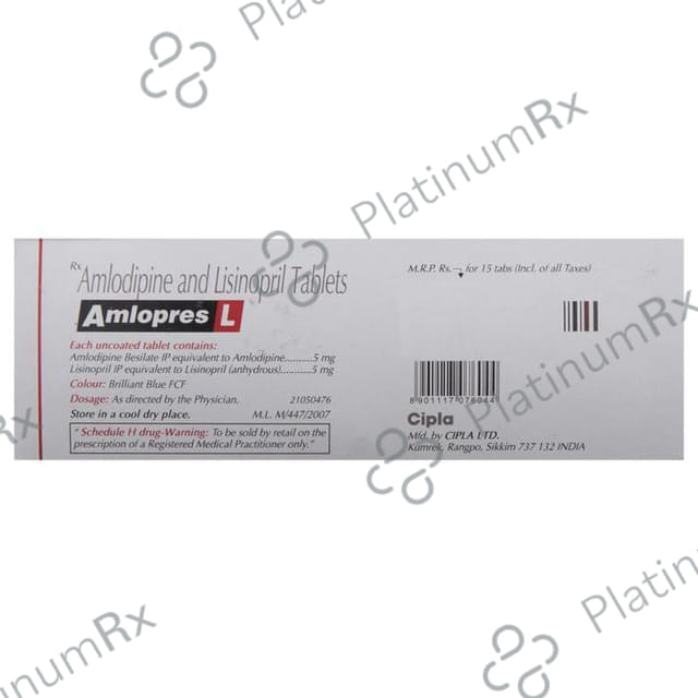 Amlopres L 5/5mg Tablet 15s