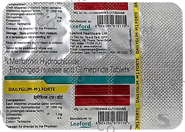 Dailyglim M Forte 1/1000mg Tablet 10s