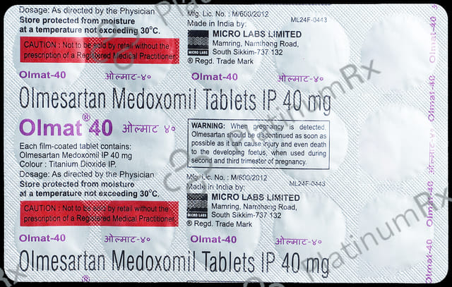 Olmat 40mg Tablet 15s