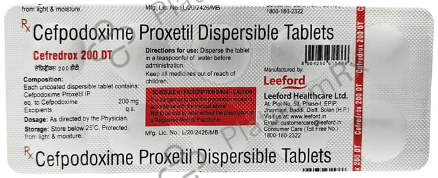 Cefredrox 200mg Tablet DT 10s