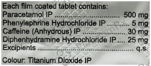 Nicip Cold & Flu 30mg Tablet 10s