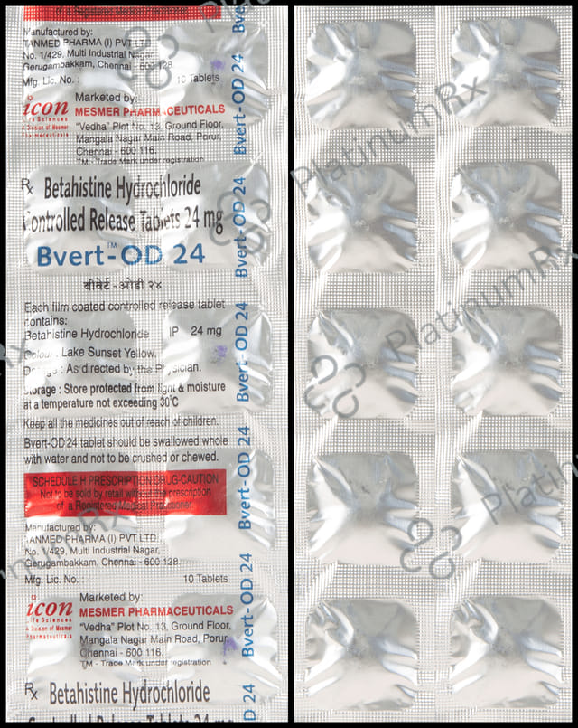 Bvert OD 24mg Tablet CR 10s