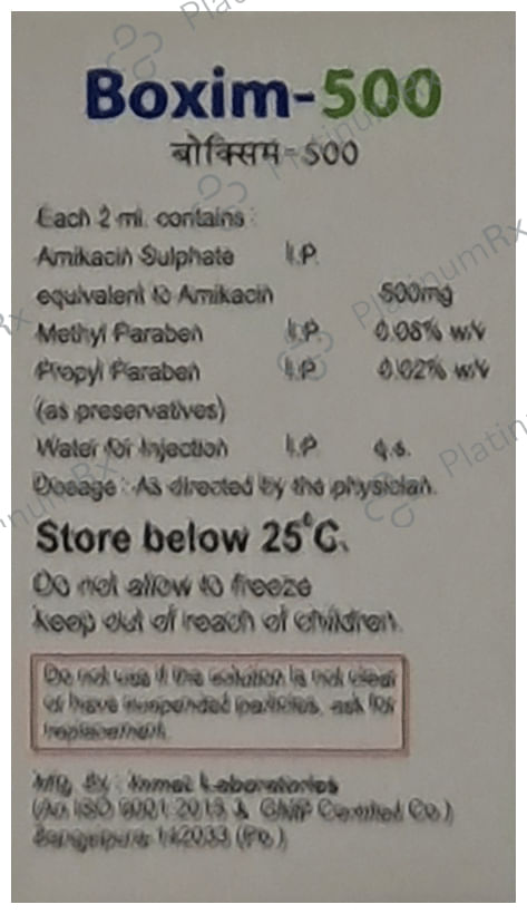 Boxim 500mg Injection 2ml