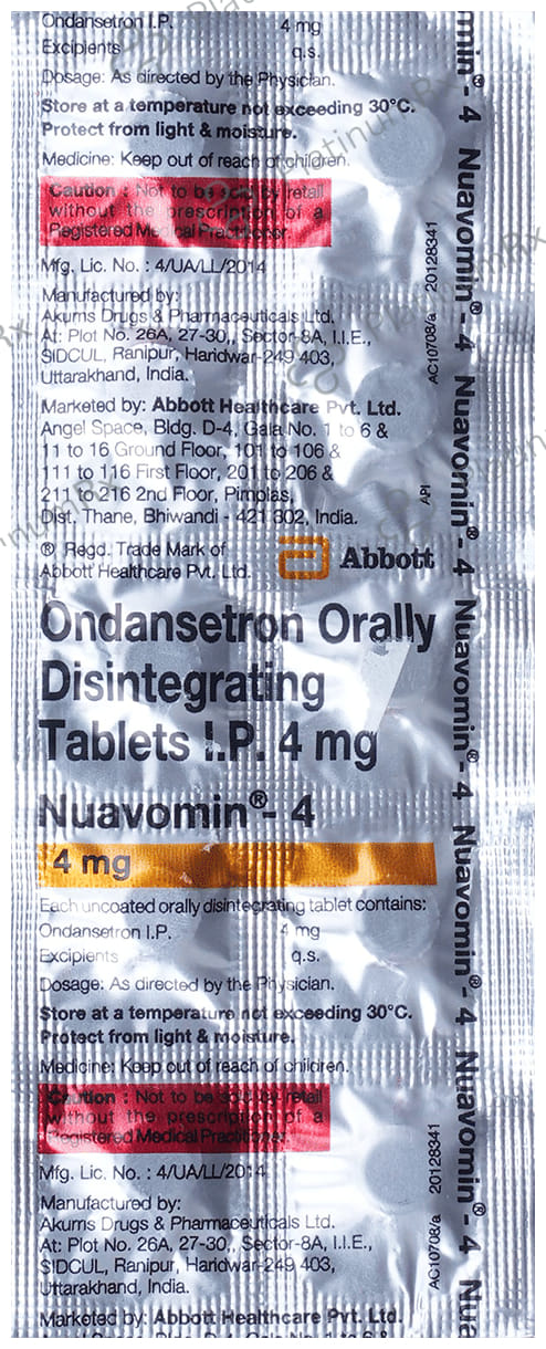 Nuavomin 4mg Tablet MD 10s