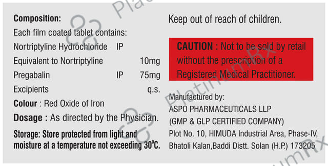 Nuroxa NT 10/75mg Tablet 10s