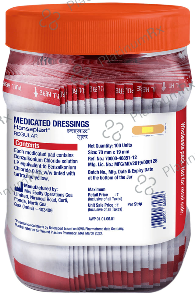 Hansaplast Regular Bandages 100s