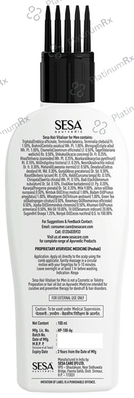 Sesa Ayurvedic Hair Vitaliser for Men