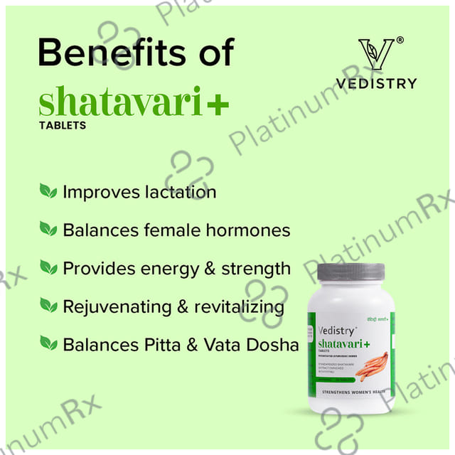 Vedistry Shatavari+ Tablet For Women Health & Wellness