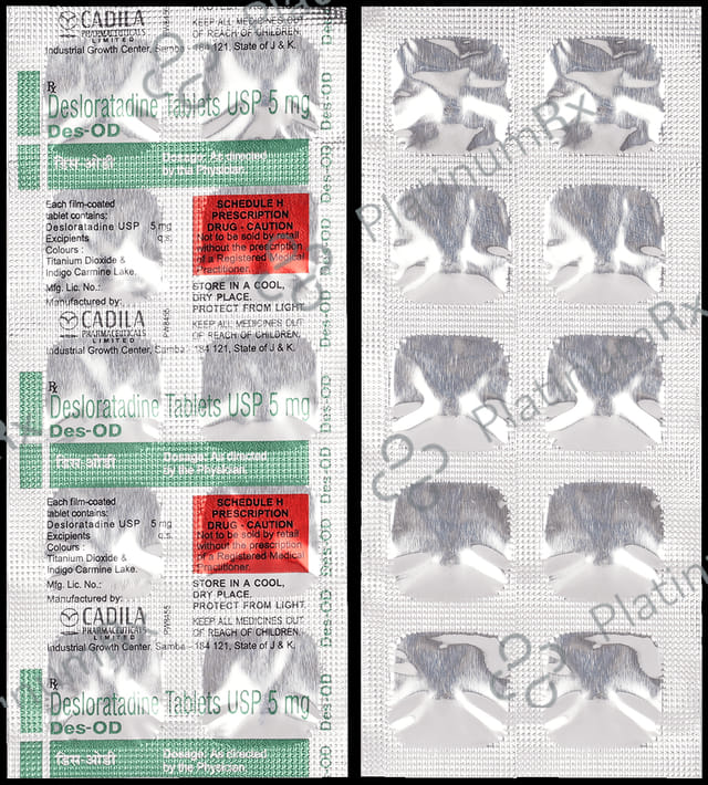 Des-OD 5mg Tablet