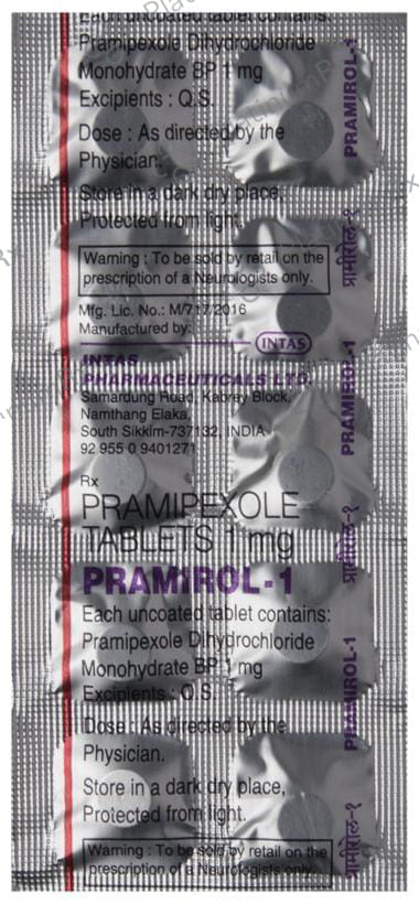 Pramirol 1mg Tablet 10s