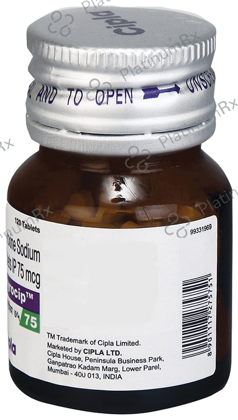 Thyrocip 75mcg Tablet