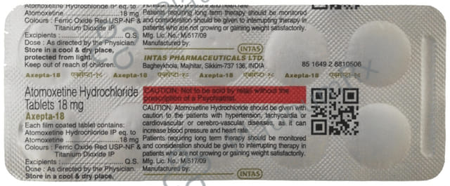 Axepta 18mg Tablet 10s