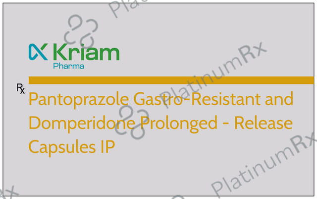 Kriam Pharma Pantoprazole and 30/40mg Domperidone Capsule PR 10s