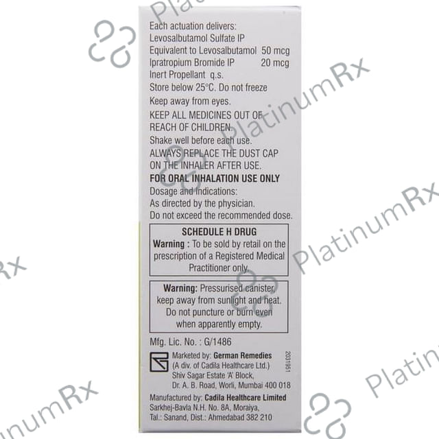 Combimist L CFC Free Inhaler 20/50mcg 200MDI