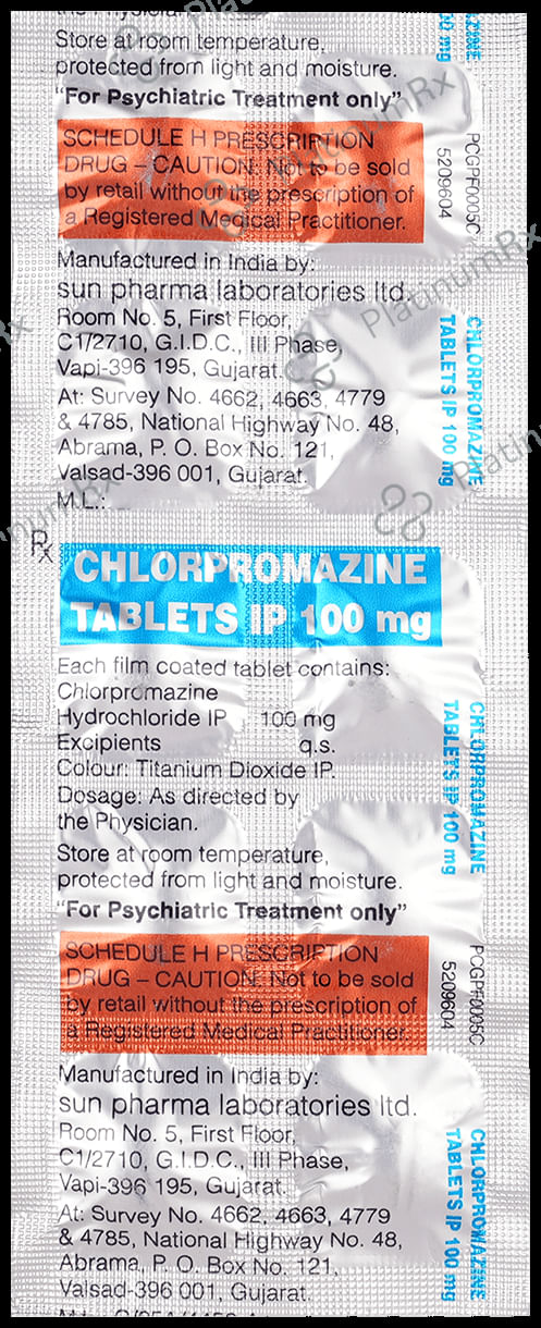 Chlorpromazine 100mg Tablet 10s (Sun)