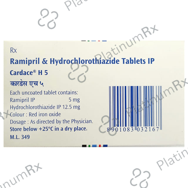 Cardace H 12.5/5mg Tablet 15s