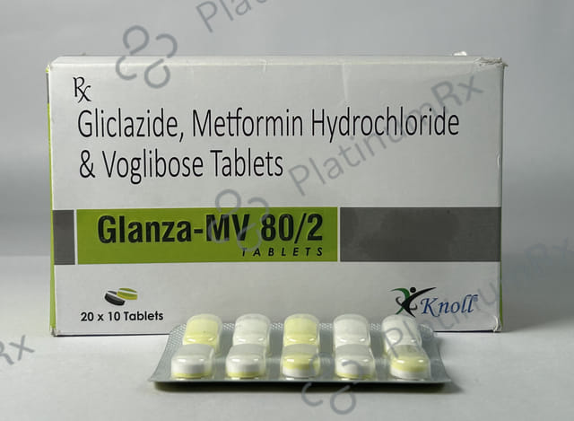 Glanza MV 80/2mg Tablet 10s