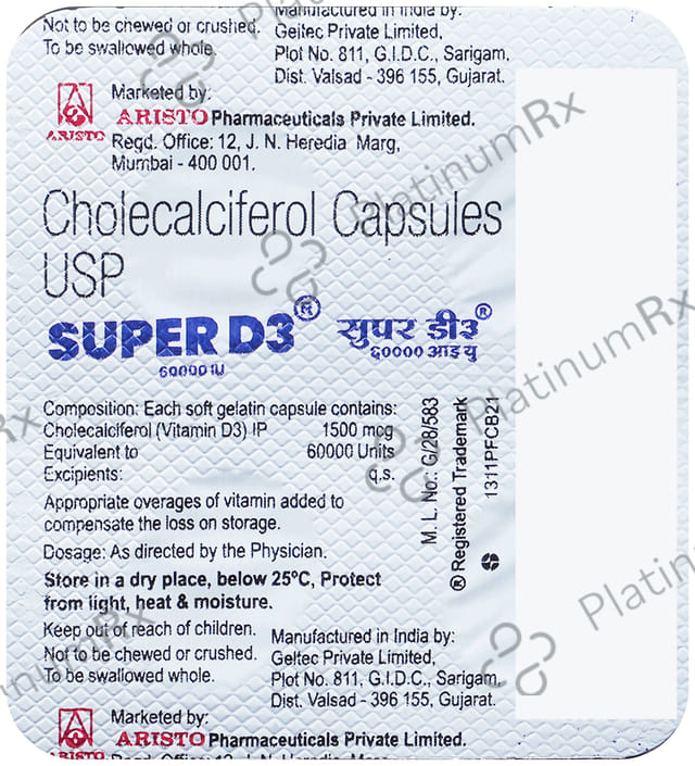 Super D3 60000IU Capsule