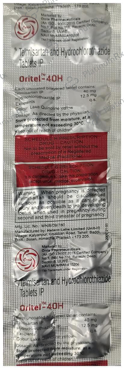 Oritel H 40/12.5mg Tablet 10s