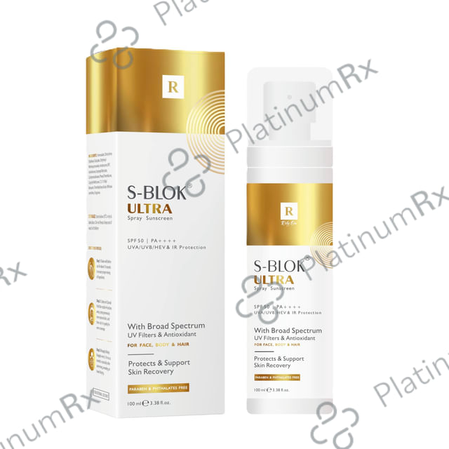 S Block Ultra Spray SPF 50 Gel 100gm