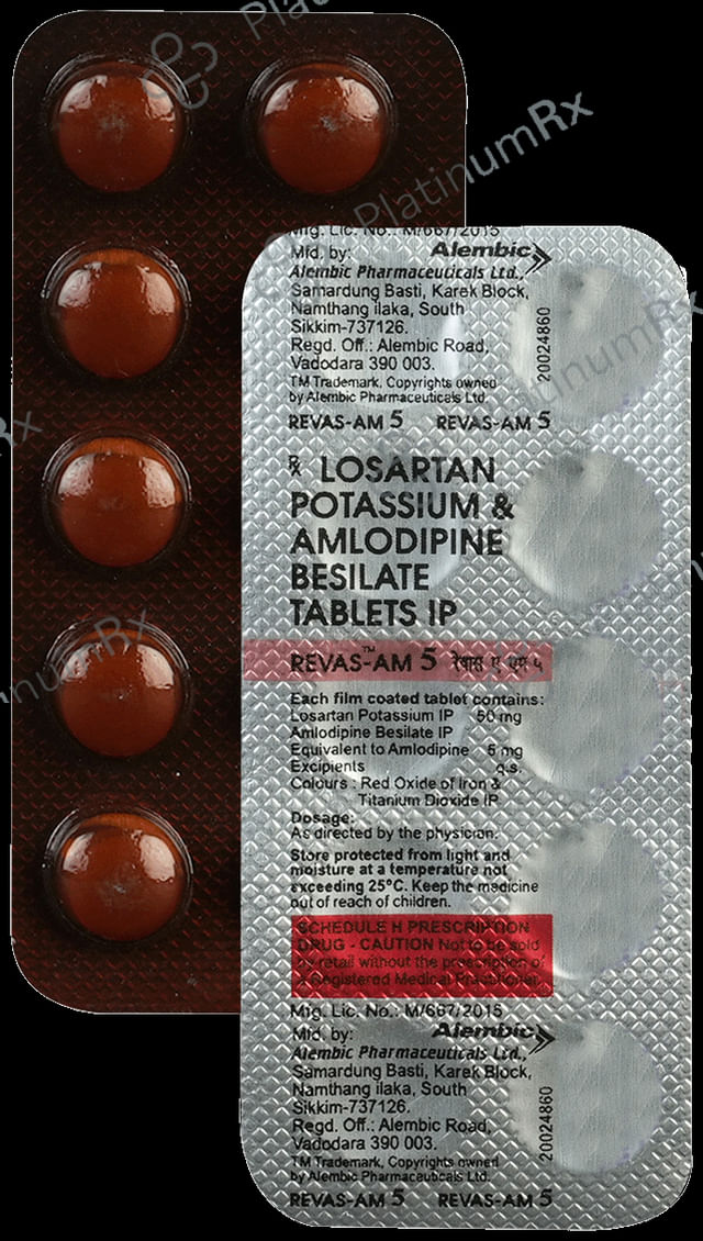 Revas AM 5/50mg Tablet 10s