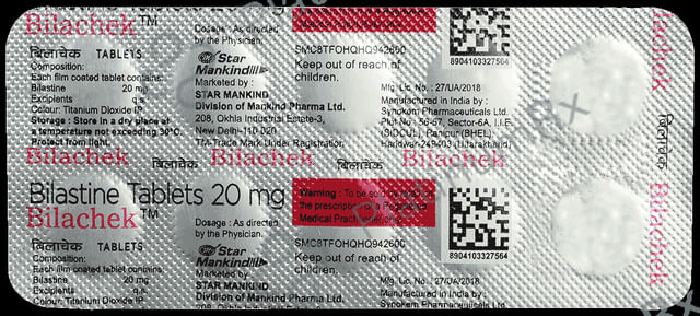 Bilachek 20mg Tablet 10s