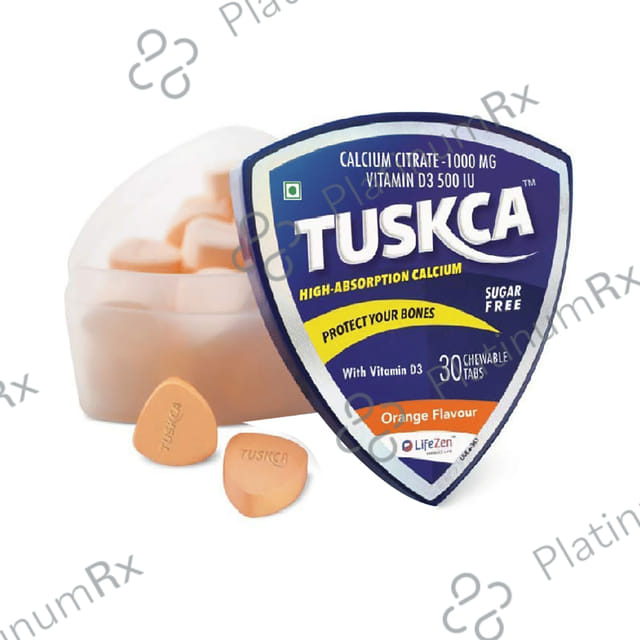 Tuskca Chewable Sugar Free Tablet Orange