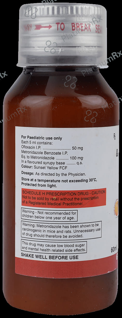 Oflofine M 100/50mg Oral Suspension Tangy Orange 60ml